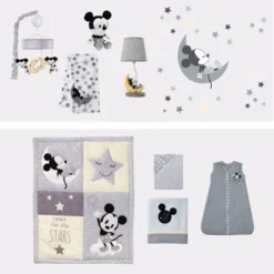 Lambs & Ivy Disney Baby Nursery Crib Bedding Set - Mickey Mouse 4pc