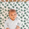 The Peanutshell Fitted Crib Sheets - Green Botanical Leaf And Stripe - 2pk -Barbie Store GUEST 024bba1c 692e 416f 9372 f15efb4f3ac6