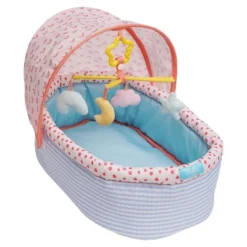 Manhattan Toy Stella Collection Soft Baby Doll Crib With Removable Canopy And Mobile For 12" To 15" Baby Dolls -Barbie Store GUEST 028db0a7 1c7d 4993 bcb8 998fbd179520