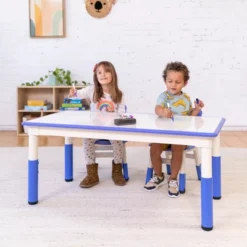 ECR4Kids Rectangle Dry-Erase Activity Table With 2 Adjustable Chairs, 3-Piece -Barbie Store GUEST 0424c74b e9ae 40ab a699 12488c206377