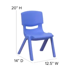 Emma And Oliver 4 Pack Plastic Stackable Pre-K/School Chairs With 10.5"H Seat -Barbie Store GUEST 070860b2 dd1e 4f35 bcd4 3a0212c9125b