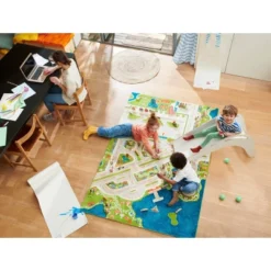52.5"x71" Mini City 3D Play Rug - IVI -Barbie Store GUEST 07926612 376e 4d17 be48 cc4ad51928e8