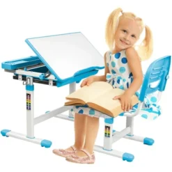 Mount-It! Kids Desk And Chair Set | Height Adjustable Ergonomic Children's School Workstation With Storage Drawer | Blue 16 Mount-It! Kids Desk And Chair Set | Height Adjustable Ergonomic Children's School Workstation With Storage Drawer | Blue -Barbie Store GUEST 0a33b8ac 0cd7 42db ad7a 14e28a3a62e7