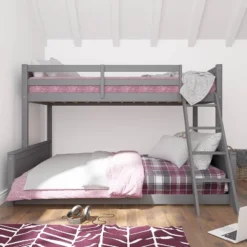 Twin Over Full Capri Wood Bunk Bed Gray - Hillsdale Furniture -Barbie Store GUEST 0ba356a4 1c17 49bf a835 296c999ab874