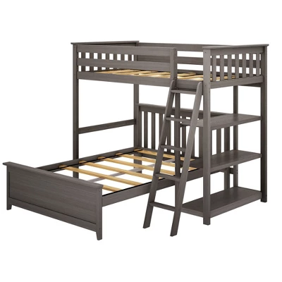 Max & Lily L-Shaped Twin Over Full Bunk Bed With Bookcase 4 Max & Lily L-Shaped Twin Over Full Bunk Bed With Bookcase - Image 2