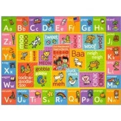 KC CUBS Boy & Girl Kids ABC Alphabet W/ Animals & Sounds Educational Learning & Fun Game Play Nursery Bedroom Classroom Rug Carpet -Barbie Store GUEST 0e25c024 3533 44e0 8506 211d1069c5c1