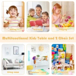 Costway Kids Wooden Table & 2 Chairs Set Children Activity Table Set 13 Costway Kids Wooden Table & 2 Chairs Set Children Activity Table Set -Barbie Store GUEST 0eeffc65 48a3 4348 8feb 6315395e5625
