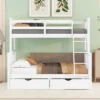 Twin Over Full Bunk Bed With Ladders And Two Storage Drawers-ModernLuxe 1 Twin Over Full Bunk Bed With Ladders And Two Storage Drawers-ModernLuxe -Barbie Store GUEST 101dc194 86d6 4c7b 95d1 b5cb48d8b9c2