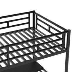 Metal Twin Size Loft Bed With Desk, Black - ModernLuxe -Barbie Store GUEST 12ab2b6d ed9c 4232 ab77 9d5f0c0b3449