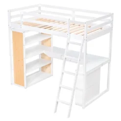 Loft Bed With Ladder, Shelves, And Desk - ModernLuxe 18 Loft Bed With Ladder, Shelves, And Desk - ModernLuxe -Barbie Store GUEST 13e1d57e 8779 4e06 a4fb 7aa7ca36c889