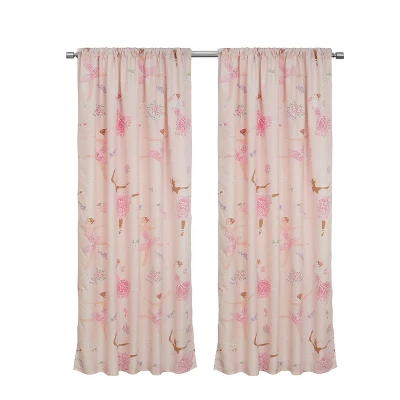2pc 48"x84" Dancing Ballerina Window Panel Pair Curtains Blue - Kidz Mix 4 2pc 48"x84" Dancing Ballerina Window Panel Pair Curtains Blue - Kidz Mix - Image 2