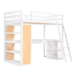 Loft Bed With Ladder, Shelves, And Desk - ModernLuxe 17 Loft Bed With Ladder, Shelves, And Desk - ModernLuxe -Barbie Store GUEST 14e2f3ad 9608 48de 9770 a39b467ceba8