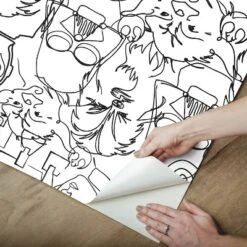 Star Wars Saga Line Sketches Peel And Stick Wallpaper Gray - RoomMates -Barbie Store GUEST 15aad6f8 296a 4589 b7ab ede2aab814b6