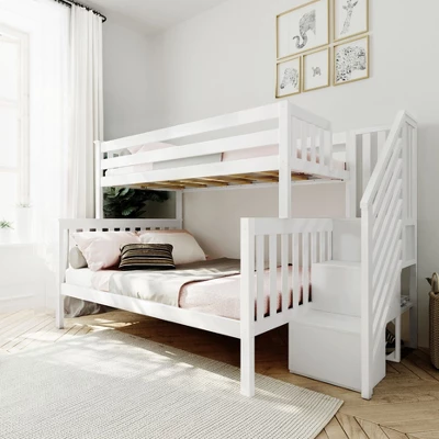 Max & Lily Twin Over Full Staircase Bunk Bed 3 Max & Lily Twin Over Full Staircase Bunk Bed