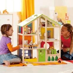 Hape Wooden All Season/4 Season 6 Tier Unfurnished Dollhouse Kids Play House For Children Ages 3 Years And Up, Multicolored -Barbie Store GUEST 179131a9 9f5f 4659 9c66 6f85841fbeae