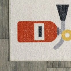 NuLOOM Carmina City Streets Machine Washable Kids Area Rug 7' X 9' In White Multi -Barbie Store GUEST 1910b016 a942 4626 9b58 b52367f6e0c5