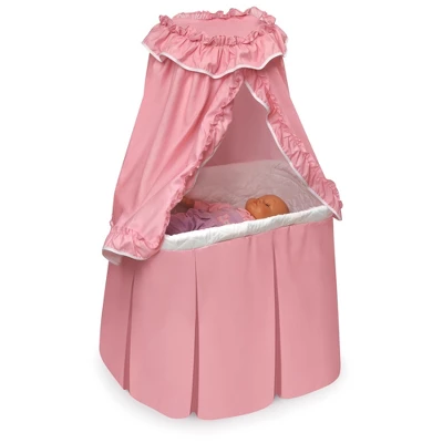 Badger Basket Kisses Rocking Doll Bassinet - Pink/White 6 Badger Basket Kisses Rocking Doll Bassinet - Pink/White - Image 4