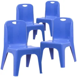 Flash Furniture 4 Pack Plastic Stackable School Chair With Carrying Handle And 11'' Seat Height -Barbie Store GUEST 1fcc188f 34a6 4d4a a9ce d3cb3924774f 1