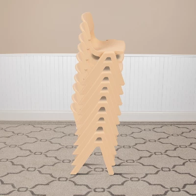 Emma And Oliver 10 Pack Plastic Stackable School Chair With 12" Seat Height 3 Emma And Oliver 10 Pack Plastic Stackable School Chair With 12" Seat Height