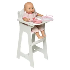 Badger Basket Doll High Chair With Accessories And Free Personalization Kit - White/Pink/Gingham -Barbie Store GUEST 246c765c 78db 47f9 8db4 7f1970516c93