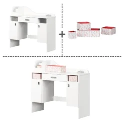 Tiara Makeup Desk Pure White - South Shore -Barbie Store GUEST 249ae5a3 678d 4797 9b87 e6d76cd63852