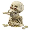 Design Toscano Bugged-Out Hungry Skeleton Cast Iron Mechanical Coin Bank