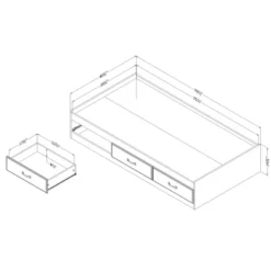 Ulysses Mates Bed With 3 Drawers Winter Oak - South Shore 9 Ulysses Mates Bed With 3 Drawers Winter Oak - South Shore -Barbie Store GUEST 282d3367 0966 4c41 a021 ce44bfce9b6a