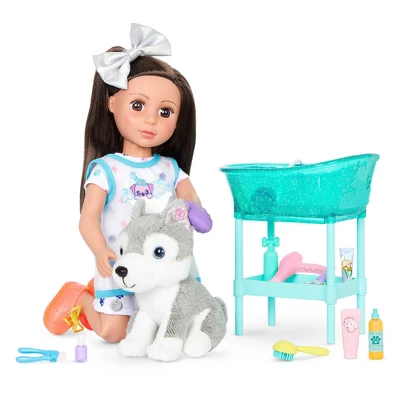 Glitter Girls Pet Grooming & 6" Dog Plush Husky Accessory Playset For 14" Dolls 4 Glitter Girls Pet Grooming & 6" Dog Plush Husky Accessory Playset For 14" Dolls - Image 3