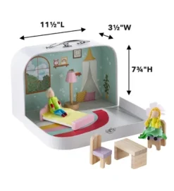HearthSong 11 Inch Rainbow Cottage Travel Dollhouse Set With 2 Dolls And 5 Piece Furniture Set -Barbie Store GUEST 29583544 3227 4c39 a91e 55e14113b82d