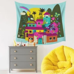 Encanto Casa Madrigal Tapestry Black/Pink/Blue - RoomMates -Barbie Store GUEST 2aa2a133 f325 4b56 bc38 8db68fb5667c