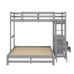 Twin Over Full Bunk Bed With Built-in Desk, Ladder And Three Drawers-ModernLuxe -Barbie Store GUEST 2aebaf8b aa1b 4440 a2a4 82eafbd10f38
