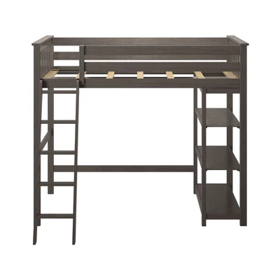 Max & Lily Twin-Size High Loft Bed With Bookcase 4 Max & Lily Twin-Size High Loft Bed With Bookcase - Image 2