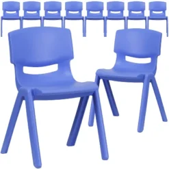 Flash Furniture 10 Pack Plastic Stackable School Chair With 13.25" Seat Height -Barbie Store GUEST 2de82612 44ee 429c 9eb5 1d2c61b188ea 1