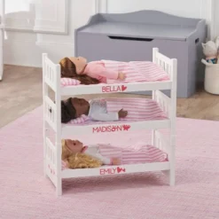 Badger Basket 1-2-3 Convertible Doll Bunk Bed With Bedding - Pink/Stripe -Barbie Store GUEST 31229423 e310 4e40 a41a 57cf2c89ebbb