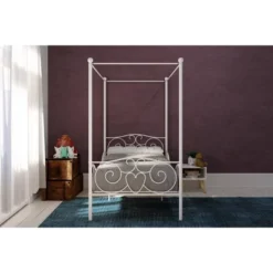 Twin Clara Metal Bed White - Room & Joy -Barbie Store GUEST 31579a5f 1205 45b6 9fed 0d2cdab50fdc
