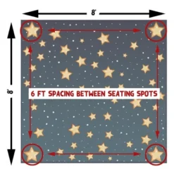 Deerlux 6 Ft. Social Distancing Colorful Kids Classroom Seating Area Rug, Starry Sky Design -Barbie Store GUEST 326fb978 a878 400e af38 e4d8de573f14