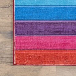 NuLOOM Henriette Rainbow Machine Washable Kids Area Rug -Barbie Store GUEST 335854fc bc17 4f88 bf75 89f89960b74d