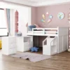 Twin Size Low Loft Bed With Storage Steps And Portable Desk-ModernLuxe 2 Twin Size Low Loft Bed With Storage Steps And Portable Desk-ModernLuxe -Barbie Store GUEST 34afea7a 011a 4f2a b19b 4e153f57ff09