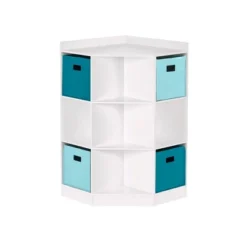 5pc Kids' Corner Cabinet Set With 4 Bins Set - RiverRidge Home -Barbie Store GUEST 351cada8 5bfd 4050 b46a 47b023440f31