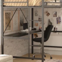 Flash Furniture Jake Metal Loft Bed Frame With Desk, Protective Guard Rails And Ladder For Kids, Teens And Adults 20 Flash Furniture Jake Metal Loft Bed Frame With Desk, Protective Guard Rails And Ladder For Kids, Teens And Adults -Barbie Store GUEST 374d4f46 090d 4be1 9e12 56a88cad1cd9