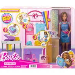 Barbie Make & Sell Boutique Playset With Brunette Doll, Foil Design Tools, Clothes & Accessories -Barbie Store GUEST 3856352b acdc 4c9c 97ff 7670695ea3af
