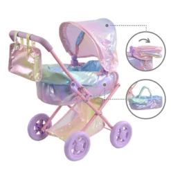 Olivia's Little World Baby Doll Stroller Buggy Pram Iridescent Color OL-00017 -Barbie Store GUEST 3aed0cca e123 4884 a4d7 a141e8a6d16a