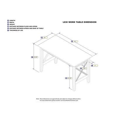 Writing Desk Modern Feel Brown - AFI 6 Writing Desk Modern Feel Brown - AFI - Image 4
