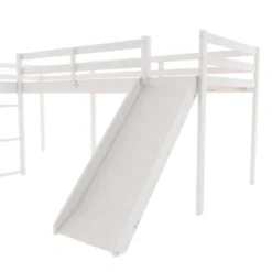 L-Shaped Twin Size Loft Bed With Ladder And Slide - ModernLuxe -Barbie Store GUEST 406fd696 dbb2 49ae a007 8c8ae09e1e78
