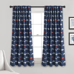 Kids' Race Cars Room Darkening Window Curtain Set Navy/Red - Lush Décor -Barbie Store GUEST 41c4f3b3 d735 4d60 b0e7 39d7e47fb752