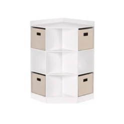 5pc Kids' Corner Cabinet Set With 4 Bins Set - RiverRidge Home -Barbie Store GUEST 42b3b6fd 2e44 414b 9492 ae0bd425ecaa