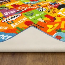 KC CUBS Boy & Girl Kids USA United States Map Educational Learning & Fun Game Play Area Non Slip Nursery Bedroom Classroom Rug Carpet -Barbie Store GUEST 44282e9c 00e2 4086 bb27 b6697a8c3187