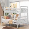Twin Over Full Bunk Bed With Ladder And Safety Guardrail-ModernLuxe -Barbie Store GUEST 46bcd31e 1838 4222 92ba 6bc3f021ad87