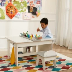 Fantasy Fields - Little Artist Monet Play Art Table Kids Furniture - White/Gray -Barbie Store GUEST 4789b143 07ca 4d13 b707 87cf940c4cfd