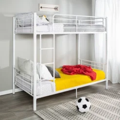 Twin Over Twin Analise Metal Bunk Bed - Saracina Home -Barbie Store GUEST 47f054be ac4e 4bc9 b720 aadd11bc6b8b